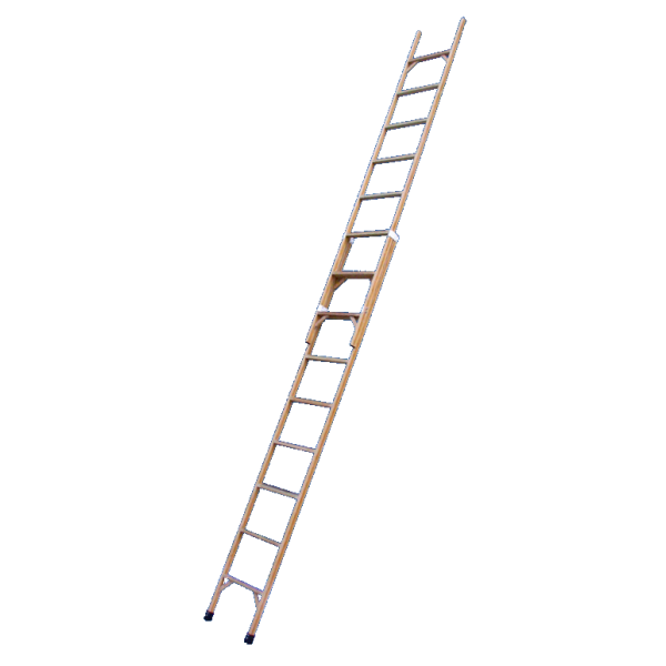 Диэлектрчиеская двухсекционная раздвижная лестница Луч серии ЛСПР-5 2x16 ступеней