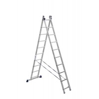Лестница двухсекционная алюминиевая Алюмет H2 5210 2x10 ступеней 