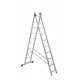 Лестница двухсекционная алюминиевая Алюмет H2 5210 2x10 ступеней 