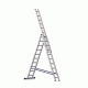 Трехсекционная универсальная лестница алюминиевая Алюмет H3 5310 3x10 ступеней