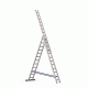 Трехсекционная универсальная лестница усиленная алюминиевая Алюмет HS3 6312 3x12 ступеней 