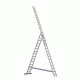 Трехсекционная универсальная лестница усиленная алюминиевая Алюмет HS3 6315 3x15 ступеней