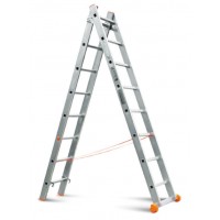 Алюминиевая двухсекционная лестница Эйфель Классик 10 ступеней