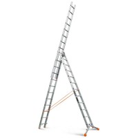 Трехсекционная универсальная лестница Эйфель Ювелир 3х12 ступеней