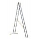 Универсальная двухсекционная алюминиевая лестница Алюмет P2 9218 2x18 ступеней