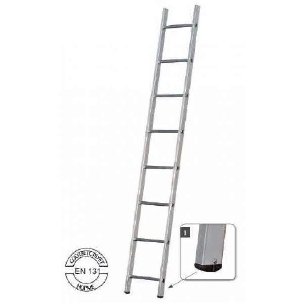 Односекционная приставная алюминиевая лестница Centaure тип BS-10 ступеней 241110
